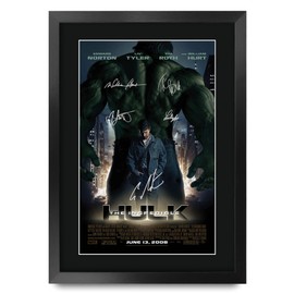 HWC Trading A3 FR Der unglaubliche Hulk Edward Norton und Tim Roth Geschenke Printed Poster Autogramm Bild für Film-Memorabilia Fans - A3 Eingerahmt