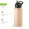 SipX™ Triple-Insulated Stainless Steel Water Bottle 32oz. With 3 Lids,