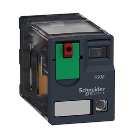Schneider Electric RXM2AB2E7 Mini Relay+LED 2CO 48V, Miniature Plug-In Relay - Zelio Rxm 2 C/O 48 V Ac 12 A With Led