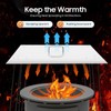 Jiabailie Fire Pit Heat Deflector,24" x 24" Stainless Steel Fire