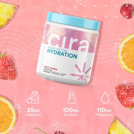 Glow-Getter Hydration Electrolytes Powder for Women - Electrolyte Drink Mix with Himalayan Salt for Dehydration Relief and Morning Recovery - 45 Servings, Aloha Punch