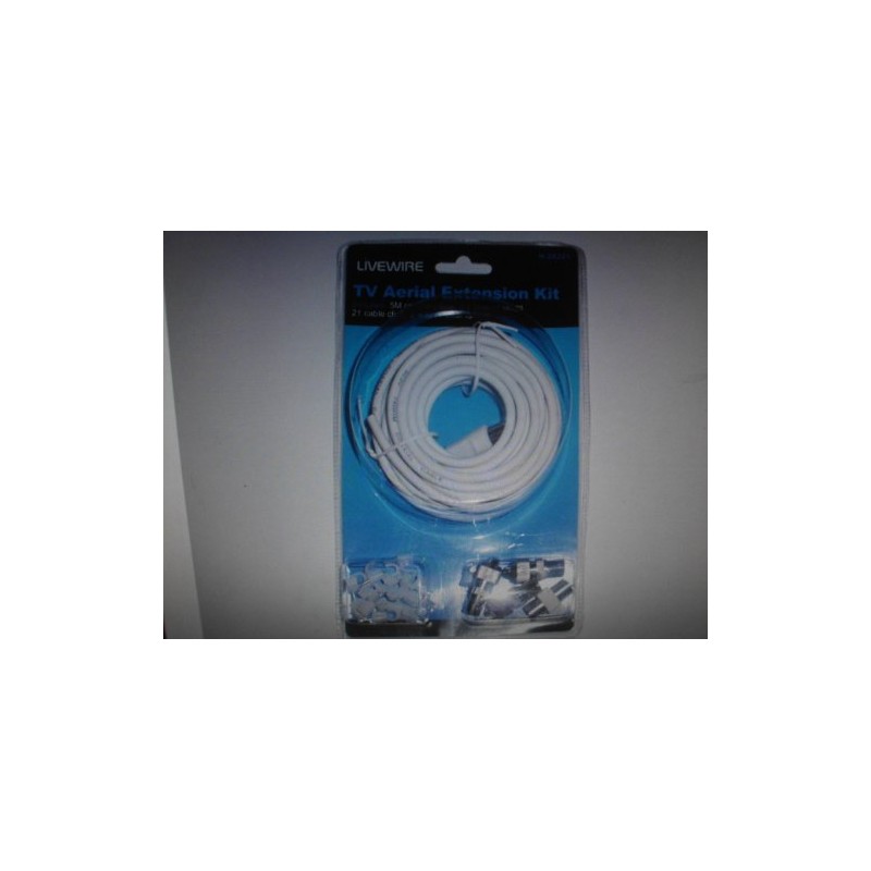 live wire 5 metre tv aerial extension kit