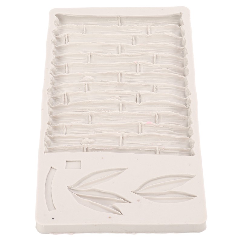 Silicone Mold Safe Elastic Grey Leaves Bamboo Design Tear Resistant