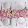 flohar 6 Pack Pink Cheesecloth Table Runner 9ft,17 x 108