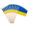 Ukraine Stick Flag 6x9IN 12 Pack Small Mini Ukrainian Handheld
