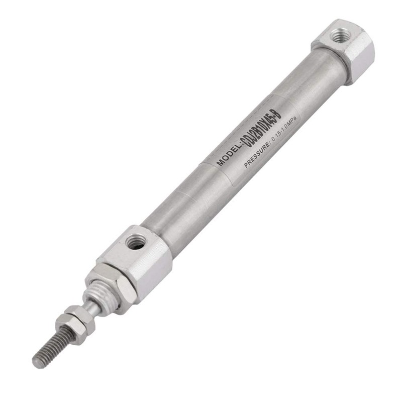 Stainless Steel Air Cylinder, Round Body, Single Acting, Spring Return,