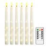 Nimiko Flameless Taper Candles with Star Lights, Remote Control, and