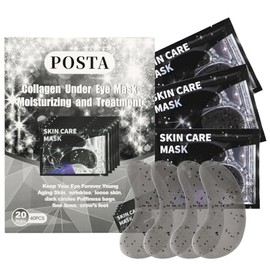 POSTA 20 Pares De Mascarillas De Colágeno Para Ojos(40 Unidades), Parches Con Purpurina Para Ojeras E Hinchazón, Hidratantes Para El Contorno De Ojos 