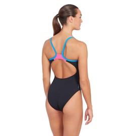 Zoggs Women's Strikeback Swimsuits, Neon Sparkle, 34