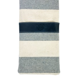 Leather Nomad, Magic Keyboard with Numeric Keypad Sleeve Handmade from Repurposed Denim - Zippered Pouch, Accessories Case, Office Essentials - Mykonos/Light Blue Zipper