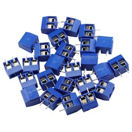 Heevhas 60 Pieces 5.08 mm 2 Pin & 3 Pin PCB Screw Terminal Block Solderable Connector 300 V 16 A for Arduino DIY Project (50 x 2 Pin, 10 x 3 Pin)
