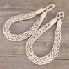Xrten Pack of 2 Curtain Tiebacks, Tiebacks Rope, Braided Curtain