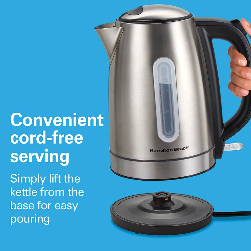 Hamilton Beach Electric Tea Kettle, Water Boiler & Heater, 1.7