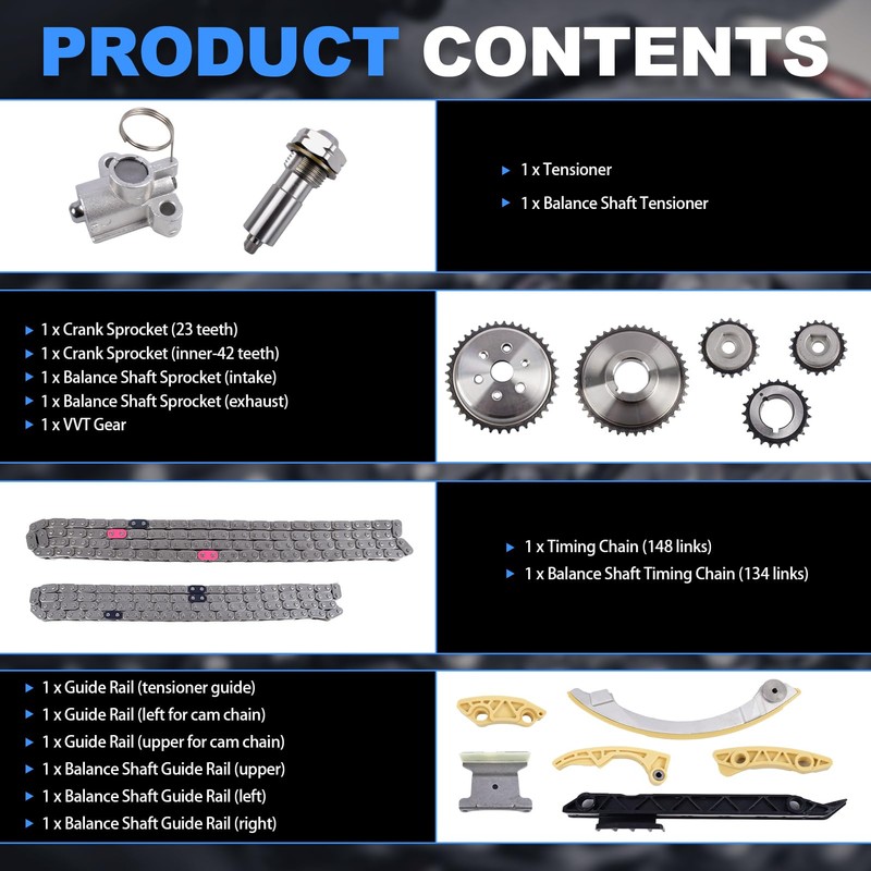 SUSUCAR Engine 2.4 Timing Chain Kit for GMC Terrain, for