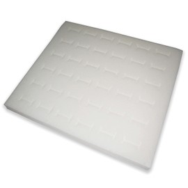 888 Display 36 Slit White Jewelry Ring Foam Display Insert Liner 7 3/4" x 6 3/4" x 5/8" Store it for Home or use it for Your Business neatly and Organized.