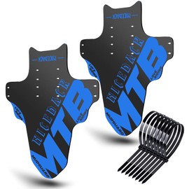 NICEDACK Mudguards Mountain Bike, 2 Pieces Mudguards Fit 20-29 Inch MTB Mudguard Front and Rear Compatible Bicycle Splash Guard (Blue)…