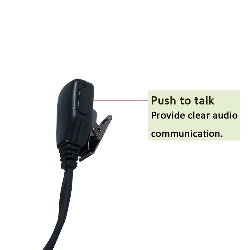 BVMAG Walkie Talkie Earpiece with Mic PTT G Shape Headset