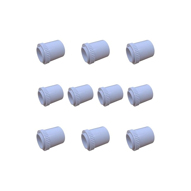 25mm PVC Male Conduit Adaptor White– Pack of 10