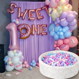 STARBOLO Star Ball Pit Balls for Toddlers - 100pcs Crush Proof Plastic Children's Toy Balls Pearl Colors Ocean Balls for Birthday Christmas Parties Games Pool(Mermaid)