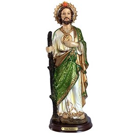 Gigi's Classy Kids 12" Saint St. Jude Thaddeus Glitter Statue Figurine Religious Gift San Judas Tadeo Estatua Figura