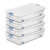 Sterilite 4-Pack Latching Box, Under Bed Storage Bins with Lids,