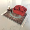 Set of 4 Dollhouse Rugs, Miniature Doll House Accessory, Carpets