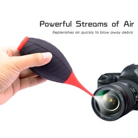 FUSMYE 2 Pack Air Blower Blaster Dust Cleaner with Cleaning Brush Cloth, Camera Cleaning Kit Camera Lens Blower, for Sensor LCD Screen Microscopes Musical Instruments Keyboards Telescope Filters