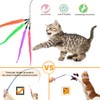 Retractable Cat Toys Wand with 5 Piece Teaser Refills, Interactive