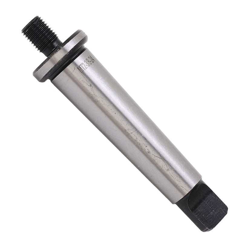 Drill Chuck Arbor MT2 Shank to 3/8in‑24 Threaded Hardened Morse