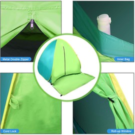 UPF 50+ Pop Up Beach Tent Sun Shelter Portable Anti UV Sun Shade Shelter for 1~3 Person Outdoor Activities Camping Fishing Hiking Picnic Touring (Purple/Pink, Nomal w/Shapes)