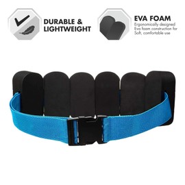 TYR Aquatic Foam Floatation Belt for Water Aerobics and Pool Exercise, 27 - 52", Black / Blue