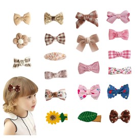 20 PCS Baby Girl Hair Bow, Hair Accessories for Toddler Kids, ZARXILI