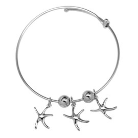 Cape Cod Jewelry-CCJ 3 Starfish Bangle Bracelet Expandable