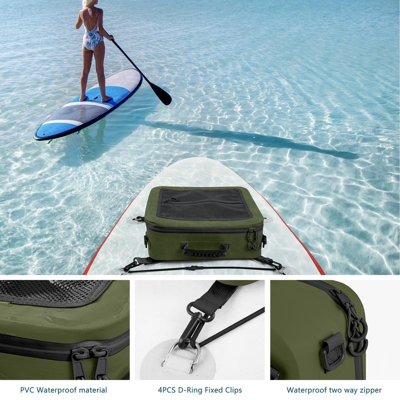 MORXPLOR Waterproof PVC Paddleboard Cooler Deck Bag - 12 Can