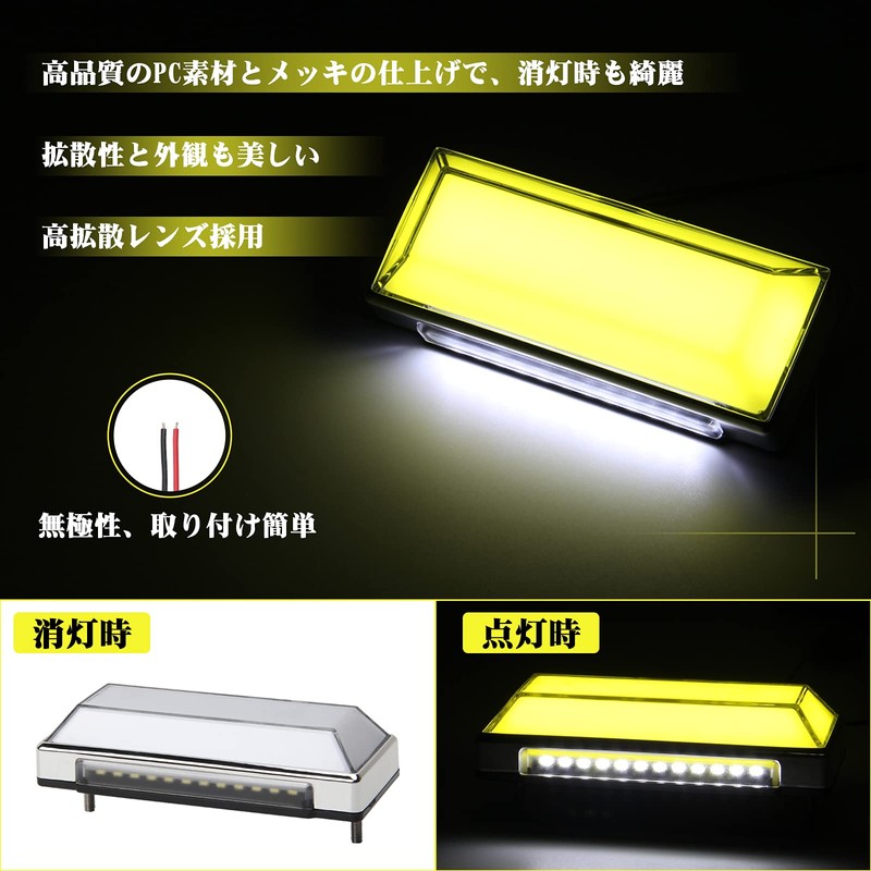 OPPLIGHT LED Side Marker with Shoulder Light Function, Waterproof, IP67