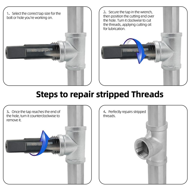 RURITKIT 3/8-18 NPT Pipe Tap and 37/64" Drill Set, Carbon