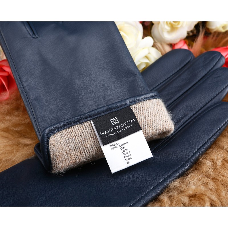 NappaNovum Women's Italian Leather Gloves Lambskin Winter Comfort Gloves (Touchscreen