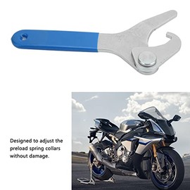 Llave Espiral, Llave Inglesa para Amortiguadores de Motocicleta Mandíbula en Forma de Gancho Ajustable Llave de Choque de Motocicleta Antideslizante para Collares de Resorte de 35 Mm‑75 Mm