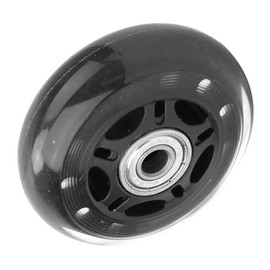 Rueda Giratoria Silenciosa 3 Pulgadas 76x24x8mm PU Negro - Ideal para Carrito Equipaje, Muebles Trolley, Patines, Banco Trabajo
