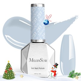 MelodySusie 0.5fl oz Gel Nail Polish,Gray Blue Color Nails Soak Off UV LED Blue Gel Polish Gift for Women Nail Art Manicure Salon DIY Nail Design Decoration at Home-251