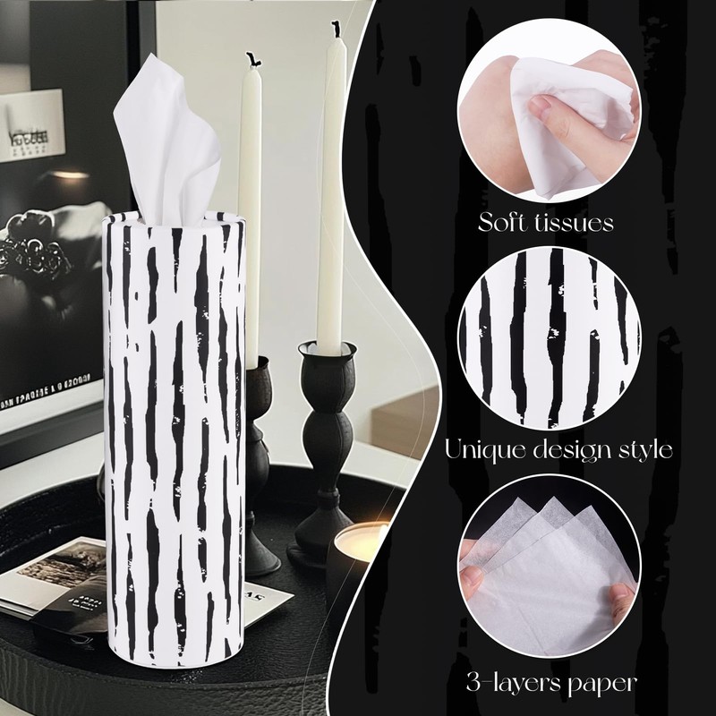 Car Tissues Holder with Facial Tissues, 4 Pack Car Tissues