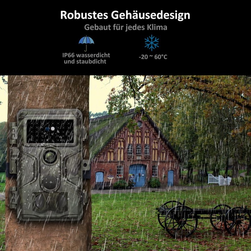 GardePro A3S Wildlife Camera, 64MP 1296P H.264 Video Wildlife Camera