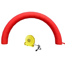 INTBUYING 19.6x9.8ft Red Color Advertising Inflatable Arch with 370W Blower Double Seams PVC Oxford Cloth Waterproof Outdoor for Decoration