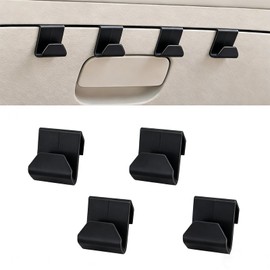 Hugwits 4 PCS Car Co-Pilot Glovebox Hooks, Hanger Storage Organizer for Cars, Co-Pilot Glove Box Purse Hook, Universal for Most Cars (Black)