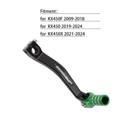 JFG RACING Dirt Bike Gear Shifter,Foldable CNC Motorcycle Foot Shift Lever Pedal for KX450F 2009-2018/KX450 2019-2024/KX450X 2021-2024 Green