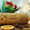 Christmas Rolling Pin, Christmas Rolling Pin, DIY Embossing Rolling Pin,