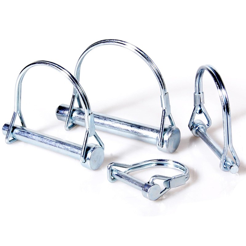 Heavy-Duty D-Shape Towing Hitch Pins (10-Pack) - Carbon Steel with