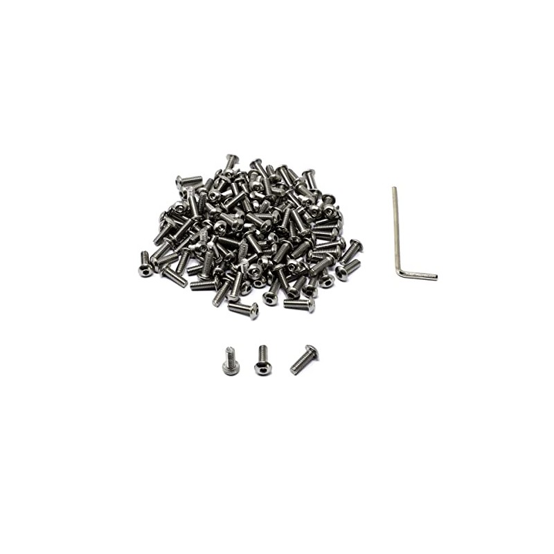iexcell 100 Pcs M4 x 12mm Thread Pitch 0.7 mm