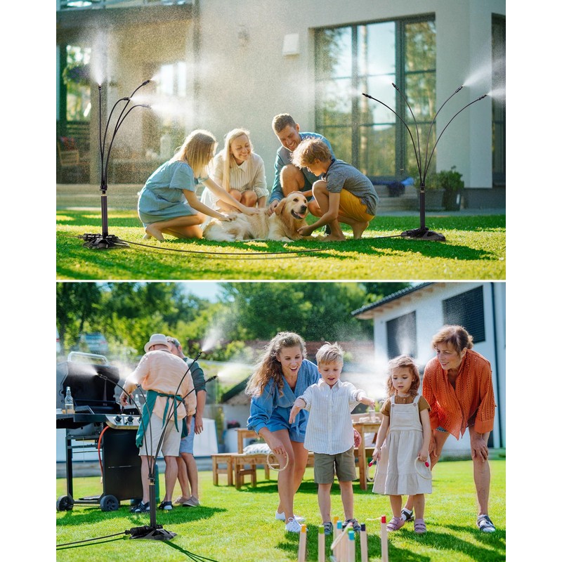 Rafow Standing Misters for Outside Patio Portable Misting System for