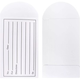 Generic Printed Paper Pill Envelope Bags, Holds a Variety, 3.5” x 2.25”, 1000 Count